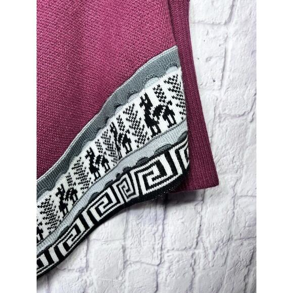 Alpaca Collection Made In Peru Womens Poncho Scarf Cowl Neck Shawl Geometric M/L - Picture 3 of 9